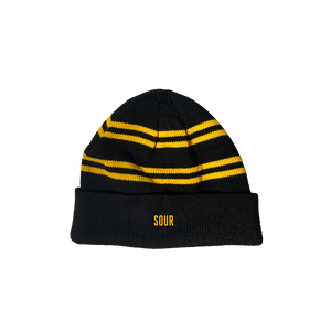 Stripe Beanie Black/Yellow