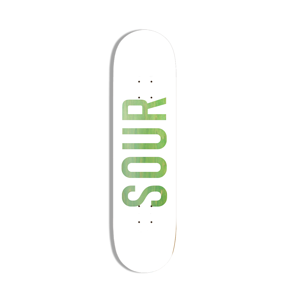 Sour Army Wood White/Green Deck 8.25