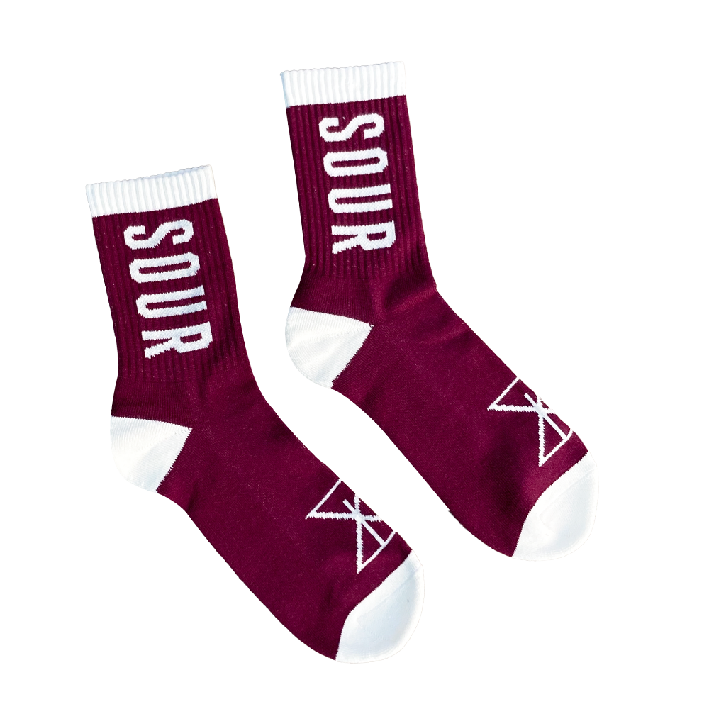 Sour Burgundy Socks